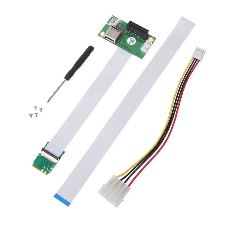 

NGFF(M.2)Key A/E to PCI-E Express USB 2.0 NGFF Slot Riser Card High Speed FPC Cable for Windows XP