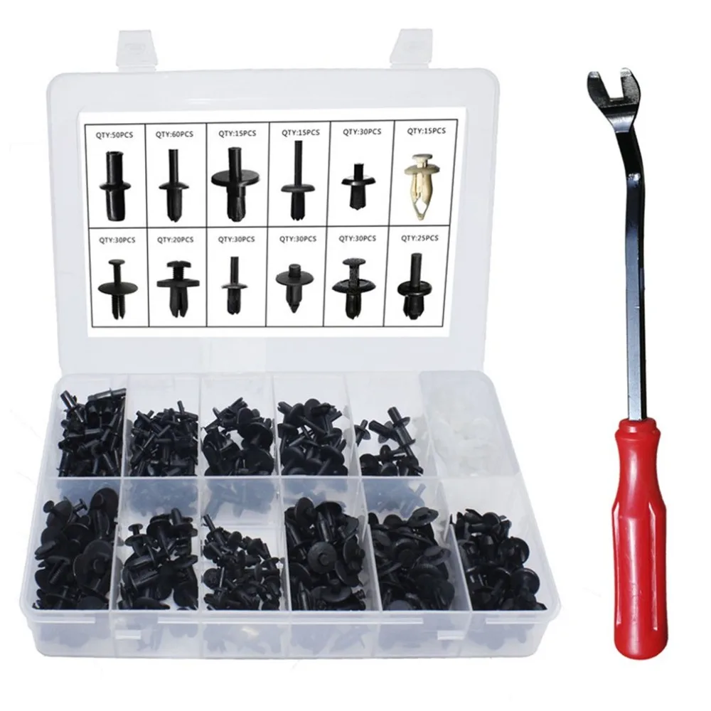 

350Pcs/set Universal Auto Body Trim Moulding Clips Plastic Push Retainer Pin Rivet Fasteners Panel Retainer Clips Assortment Kit