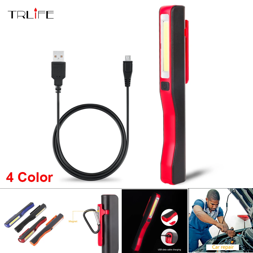 Ручной удара бар свет работы с магнитом клип светодиодный фонарик USB