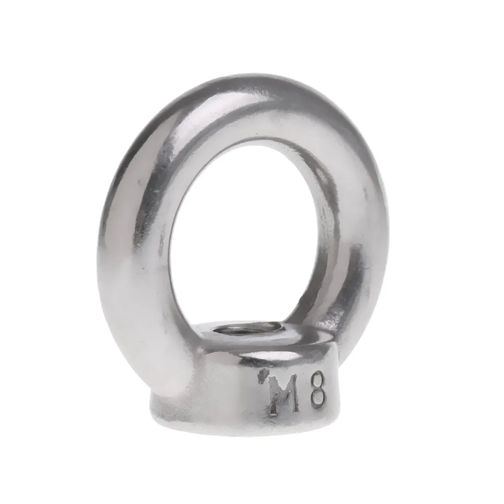 M6/M8/M10/M12-M22 304 Stainless Steel Lifting Eye Nut Ring Shape Nuts 6mm