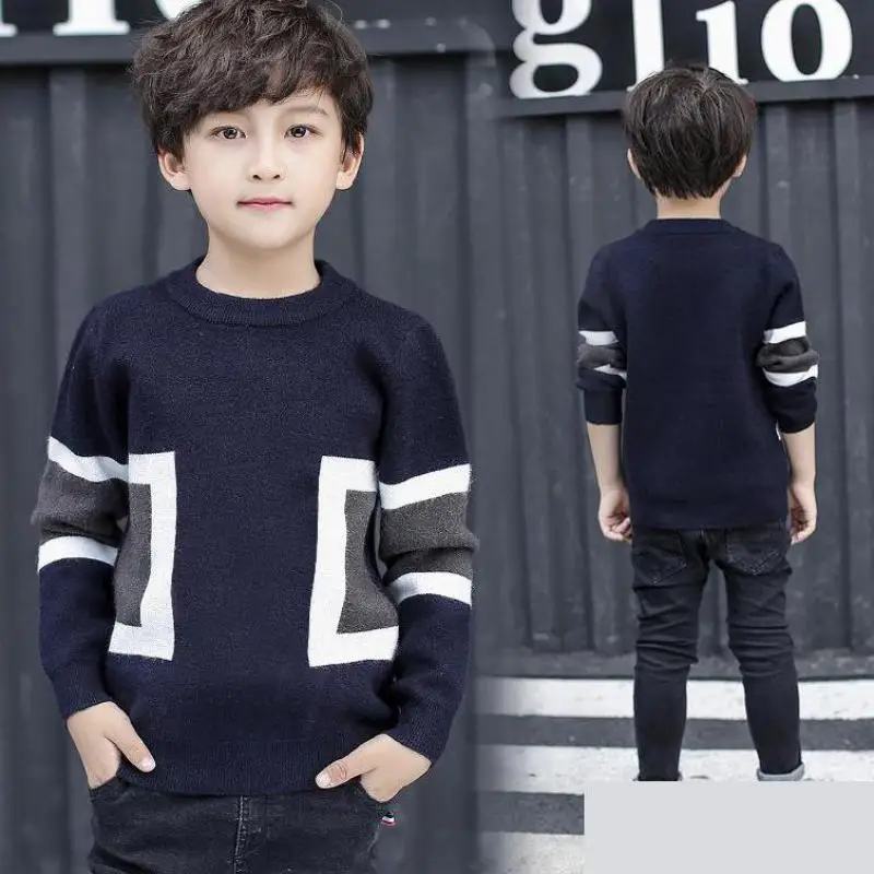 

Kids Sweaters Boys Sweaters Children Pullover 2018 Autumn Winter Baby Boy Knitted Top Children Boys Sweater Kids Clothes 10 12 T