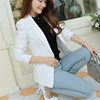 PEONFLY  Ladies Blazer Long Sleeve Blaser Women Suit jacket Female Feminine Blazer Femme Pink Blue White Black Blazer Autumn ► Photo 1/6