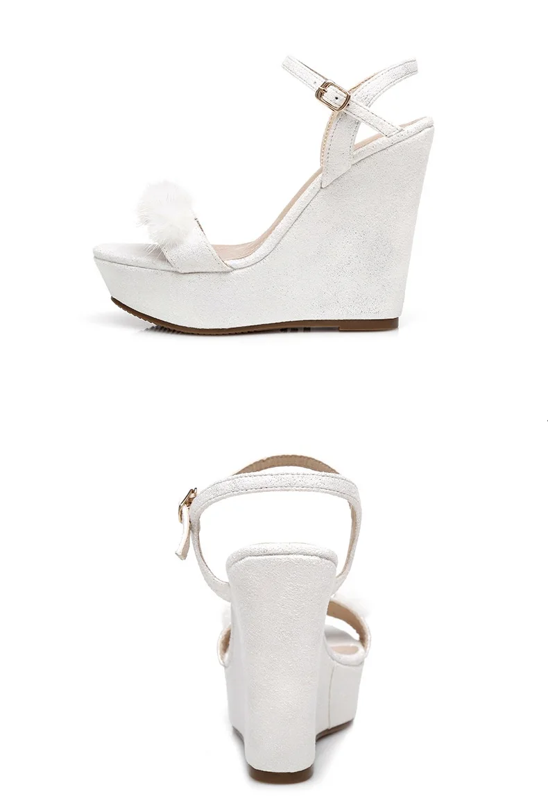 32_2019 Summer Fashion Womens Wedge Sandals Female Retro High Heeled Platform Rhinestone Shoes Online