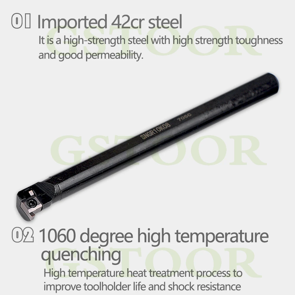 SNGR10K07 SNGR20R09 CNC Internal Grooving Lathe Tool Holder SNGR Micro hole Indexable Lathe for 6GR 7GR 8GR Insert SNGR Internal