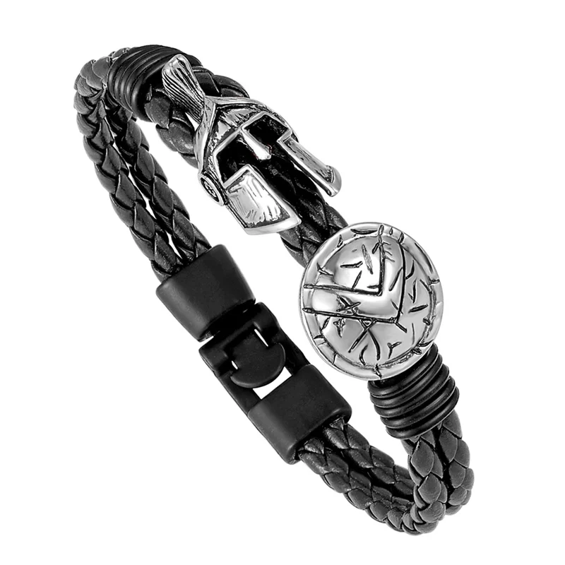 Спартанский шлем женский браслет модные взрывные ювелирные изделия Ретро мужской браслет женский отважный рыцарский браслет подарок предпочтительный