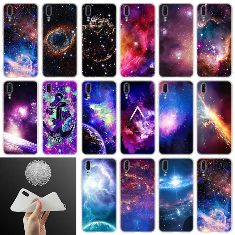 

Hot Moon Space Map Soft Silicone Phone Case For Huawei P30 P20 P30Pro P10 P9 P8 Lite 2017 P samrt 2019 Plus Cover