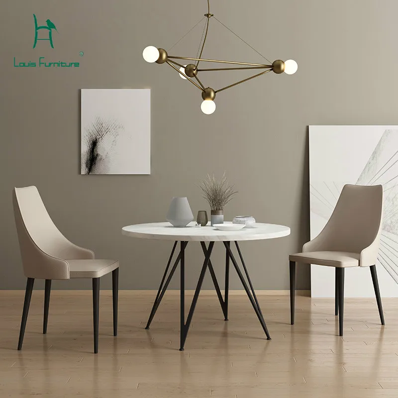 

Louis Fashion Dining Chairs Modern Minimalist Household