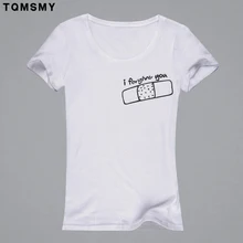 I Forgive You letter print white font b t b font font b shirt b