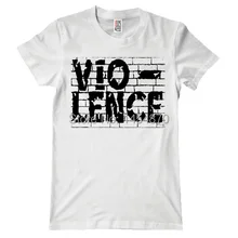 Крутая VIO-LENCE рок-группа 3D брендовая белая рубашка высокого качества фитнес тяжелый рок тяжелый металл хлопок