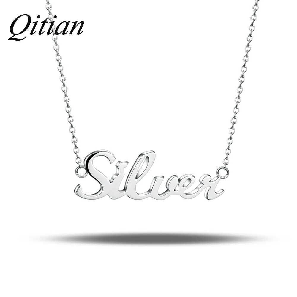Pendant 925 Sterling Silver Name Necklace Custom Old English
