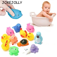 5 шт./компл. милые детские игрушки для ванной Wash Play животные мягкие резиновый плавающий Sqeeze игрушка со звуком Новая акция WYQ