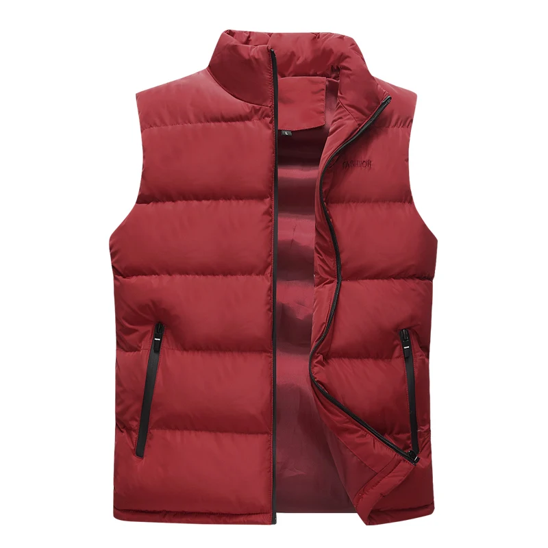 

Brand Clothing Men Winter Jacket Mens Sleeveless Coat Vest Men Casual Jacket Cotton-Padded Vest Male Waistcoat Vest Men Big 6XL