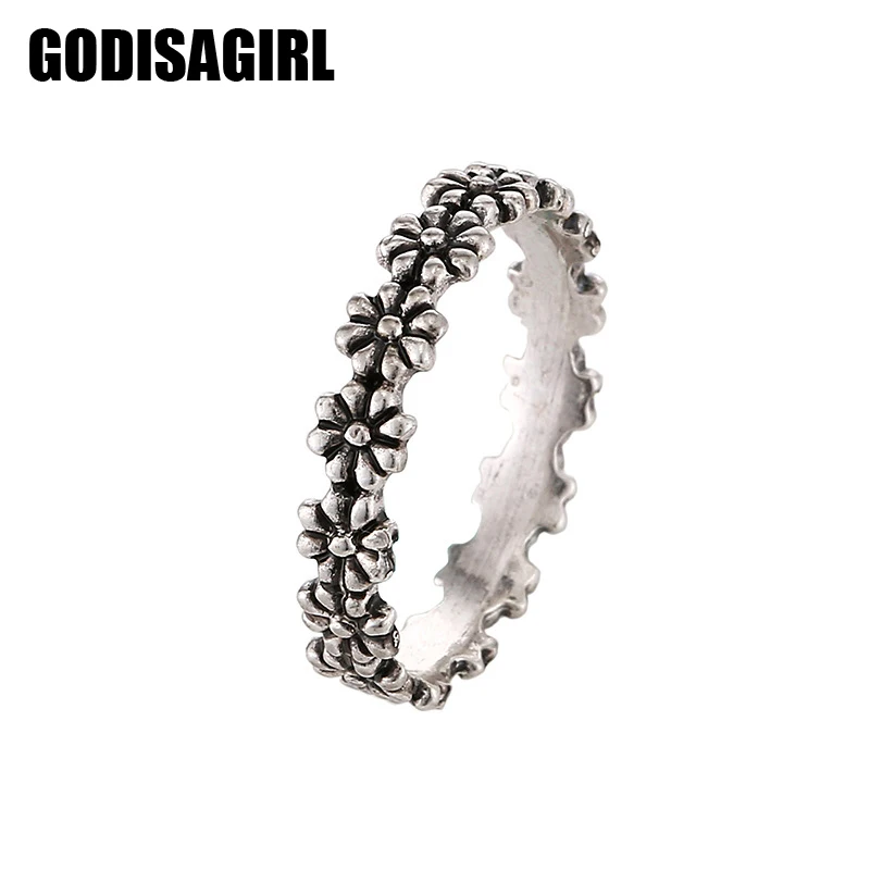 Новые модные дизайнерские Винтажные Ювелирные изделия ретро милые цветочные кольца для женщин девушек