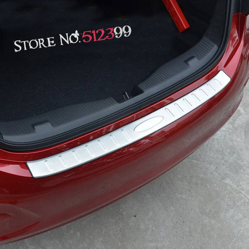 Car Accessiores Outer Rear Trunk Door Sill Bumper Protector Plate Cover
