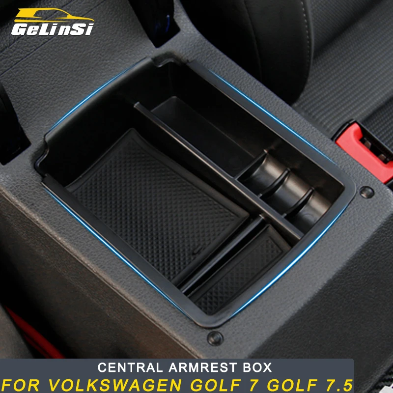 Gelinsi For Volkswagen Golf 7 Golf 7.5 Car Styling Central Middle Armrest Storage Organizing Box Case Interior Accessories Gelinsi For Volkswagen Golf 7 Golf 7.5 Car Styling Central Middle Armrest Storage Organizing Box Case Interior Accessories