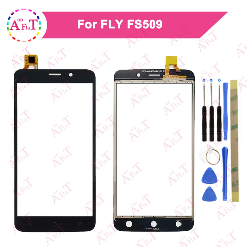 

5.0'' For Fly FS509 FS 509 Nimbus 9 Touch Screen Digitizer Sensor Outer Glass Lens Panel 3m glue Free