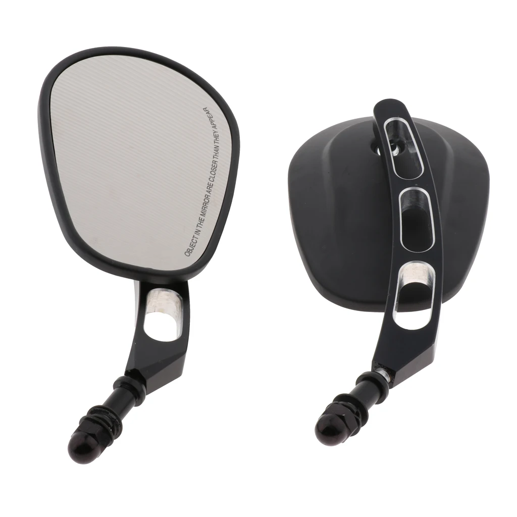 Black Rear View Mirrors for   Sportster XL 883 1200 FLSTFB Fat Boy Full Metal Made with BLACK Finished