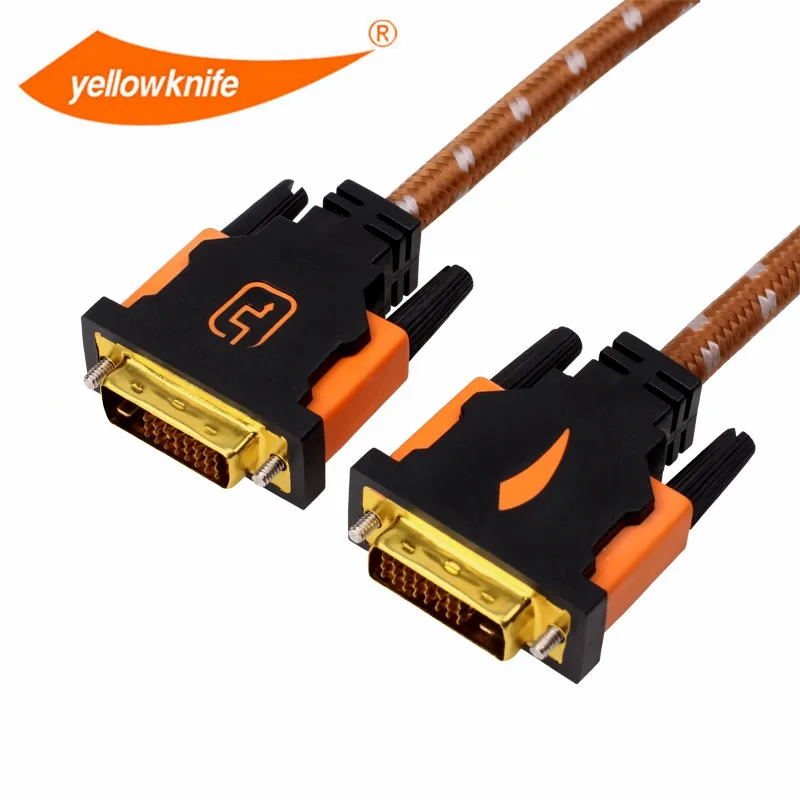 High quality dvi to dvi dvi d 24+1 pin male to male cable cord 1080p