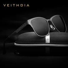 Мужские зеркальные солнцезащитные очки VEITHDIA, брендовые дизайнерские очки из нержавеющей стали с синими поляризационными стеклами, для мужчин и женщин, модель 3580