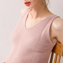 LHZSYY, четыре сезона, чистый кашемировый жилет, женский высококачественный вязаный жилет чистого цвета, короткий мягкий женский кашемировый свитер