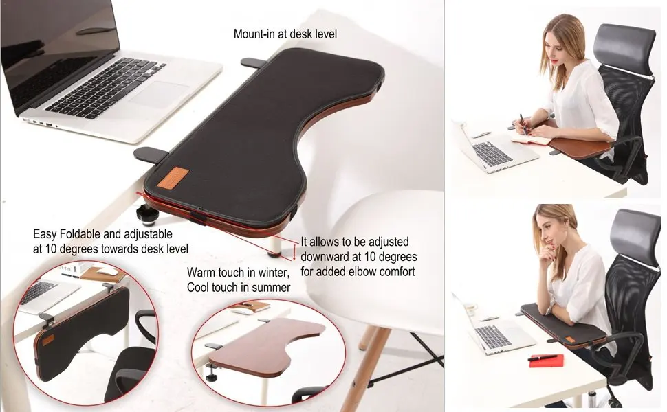 Adjustable Keyboard Tray Table Mount Under Desk Platform Tray