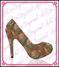 Aidocrystal mode bling bling kristall high heels, frauen strass mädchen partei schuhe