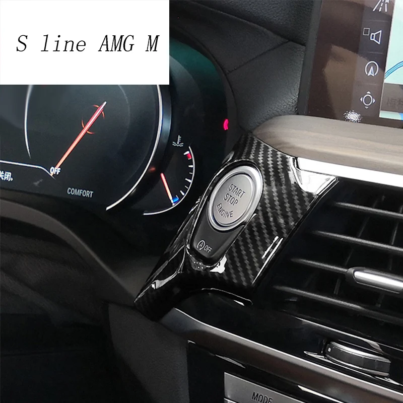 

Car styling keyhole decorative ENGINE START STOP switch button frame cover trim sticker For BMW x3 g01 Interior Auto Accessories