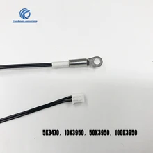1pc ntc sensor de temperatura 5k 10k 50k 100k b3950 3470 ntc 10k ntc sensor 1% 0.5m pendurar modelo m4 sonda à prova dntágua ntc10k