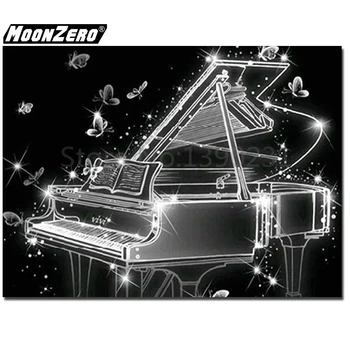 

Piano 5D DIY Diamond Full Square Round Diamond Cross stitch Crystal Embroidery Gift Set Handmade Gift Decoration WYZ18798
