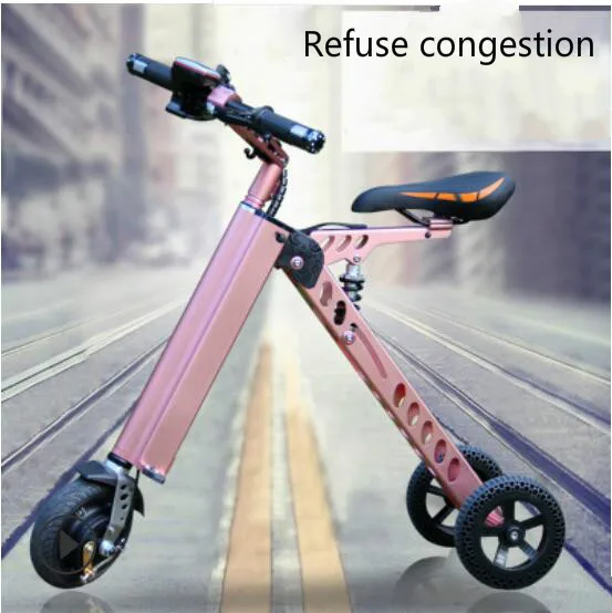 Mini bicicleta eléctrica plegable inteligente batería de litio portátil bicicleta de viaje multicolor batería de litio vehículo eléctrico