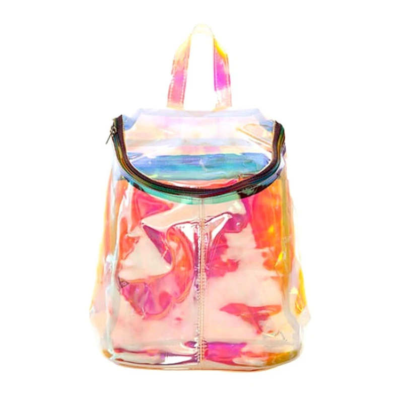 

Holographic Backpack Women Laser Harajuku Clear Transparent Backpacks for Girls Kawaii Bagpacks Kiko Style Mochilas mujer L431