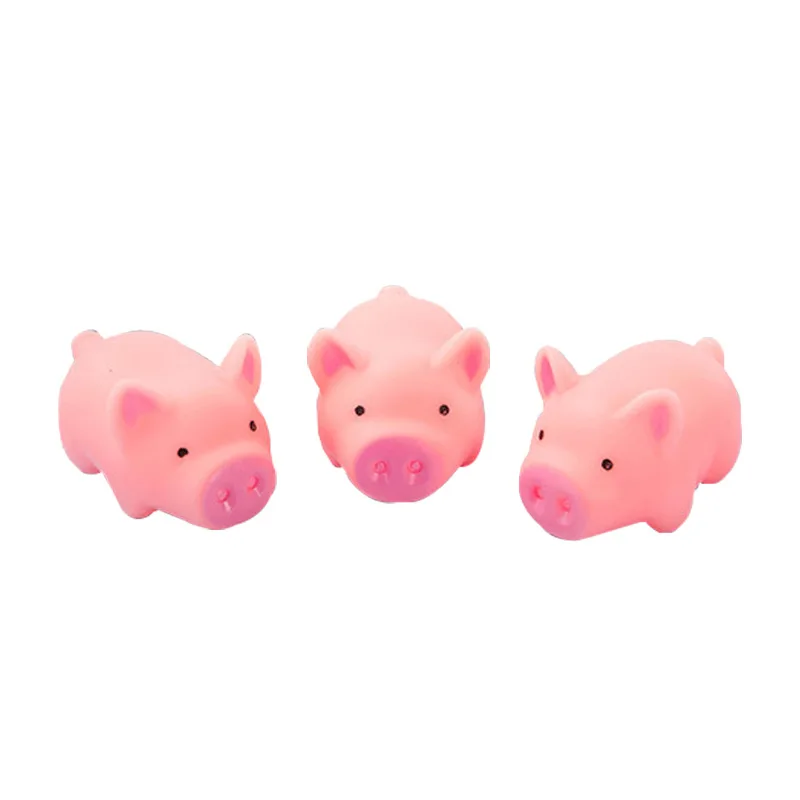 Забавные игрушки розовая кричащая резиновая свинка 1 шт. Kawaii 4 5 см пищащий пищалка