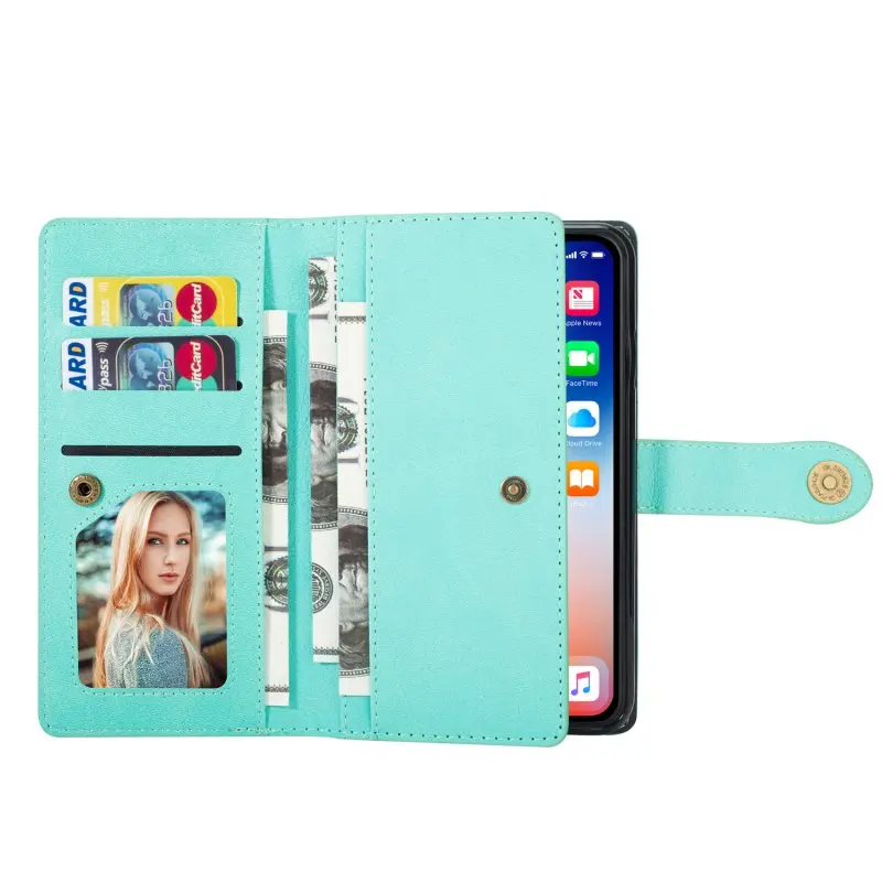 Wallet Case for iPhone XS Case Leather Vintage Flip Cover for iPhone 6 6s 7 8 Plus X XR XS Max Cases Card Holder Multi Function (17)