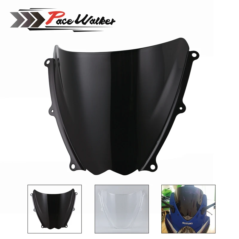 Motorcycle high quality Double Bubble Windscreen Windshield Shield Screen For Suzuki GSXR 1000R K7 2007 2008 gsxr 1000r k7 07 08 |