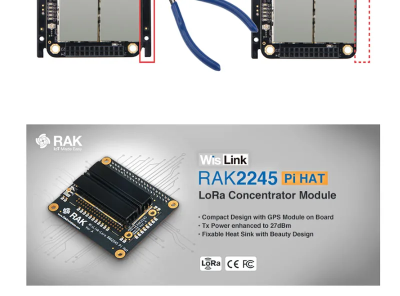 Шлюз алюминиевый корпус Радиатор для RAK2245 LoRa концентратор Модуль и Raspberry pi с полным входом/выходом 069