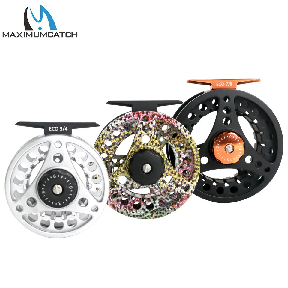 Maximumcatch High Quality ECO 2/3/4/5/6/7/8WT Fly Reel Large Arbor Aluminum Fly Fishing Reel Hand-Changed Fishing Reel
