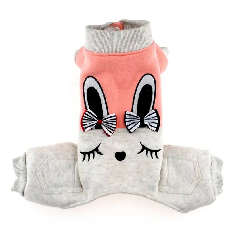 

1 Pcs/lot Autumn Winter Pet Clothes Puppy Pink Fluffy Rabbit Design Cotton Padded Coat for Small Medium Dogs Down & Parkas