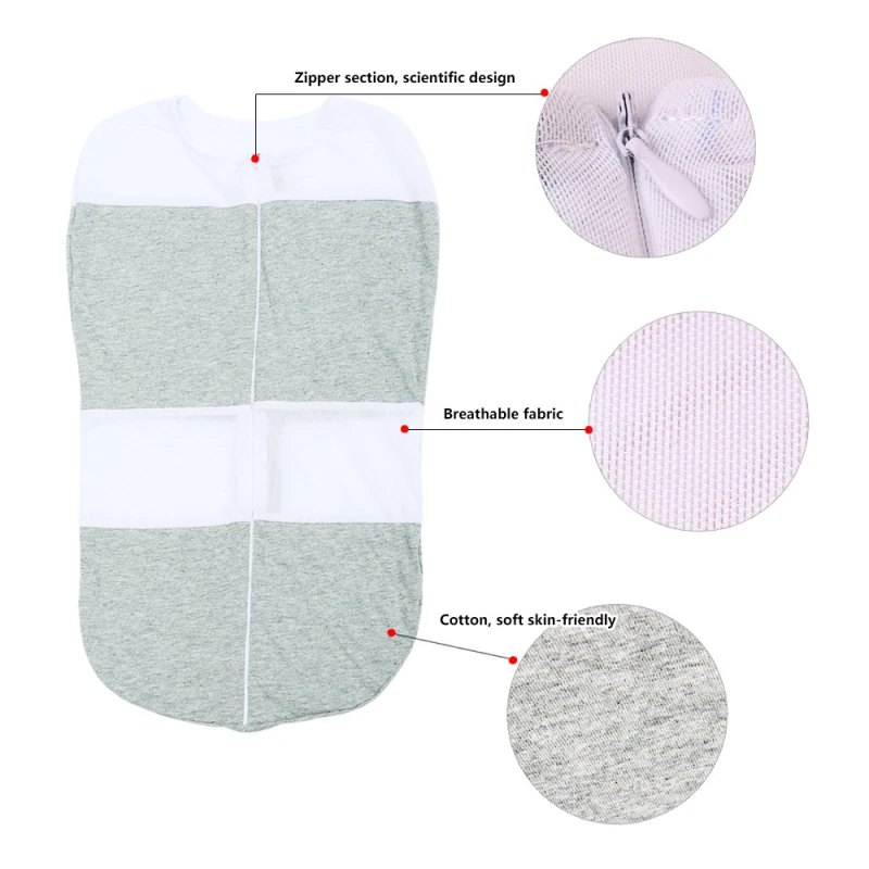 Детский спальный мешок конверт для новорожденных 0-6 месяцев хлопок сплошной цвет анти-поворот теплый спальный мешок летнее полотенце