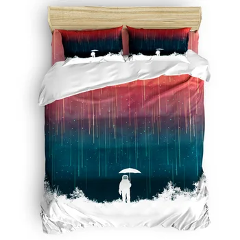 

Meteoric rainfall Duvet Cover 3D Cotton Duvet Cover King Size Queen Size Quilt Cover Set Bedclothes Comforter Single Bedding Set