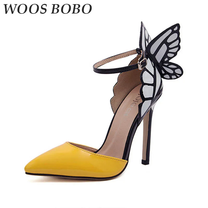 

BOBO Bowknot Womens Pumps High Heels Party Woman Brand Sexy Pointed Toe Spike Heels Female Wedding Shoes Casual Fashion Summer