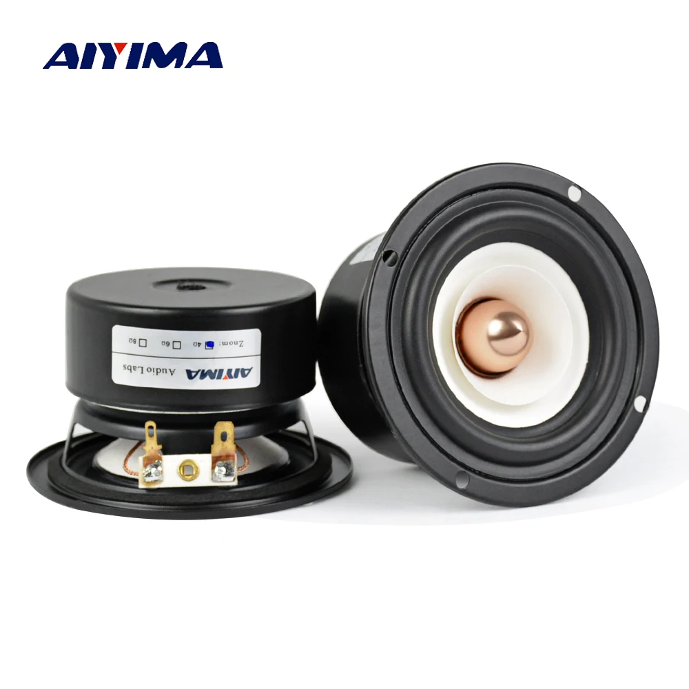 AIYIMA 2 шт. 3 дюймовый аудио портативный динамик s 4 Ом 8 15 Вт полный диапазон Hifi бас DIY