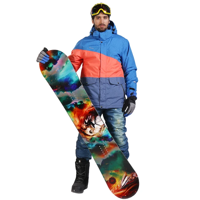 Saenshing водонепроницаемый лыжный костюм Мужская куртка для горных лыж + штаны для сноуборда дышащий зимний снегоход пальто-30 градусов