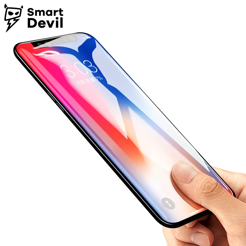 Защитная пленка для экрана SmartDevil 3D 9H iphone X с полным покрытием из закаленного