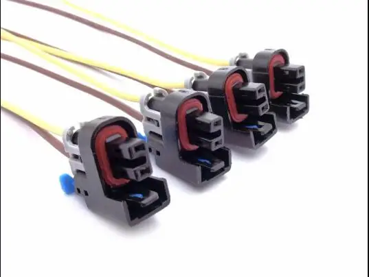 

10pcs/lot 2 Pin/Way EV6 Injector Auto Connector Automotive Plug Socket With Wire Pigtail For Sail Excelle SGM Delphi