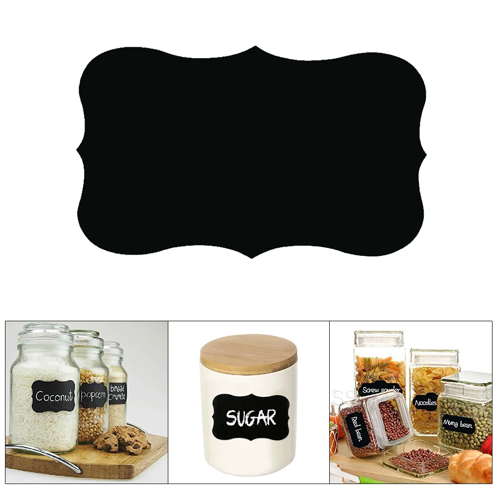 40pcs Reusable PVC Chalkboard Label Stickers Waterproof Jar Stickers
