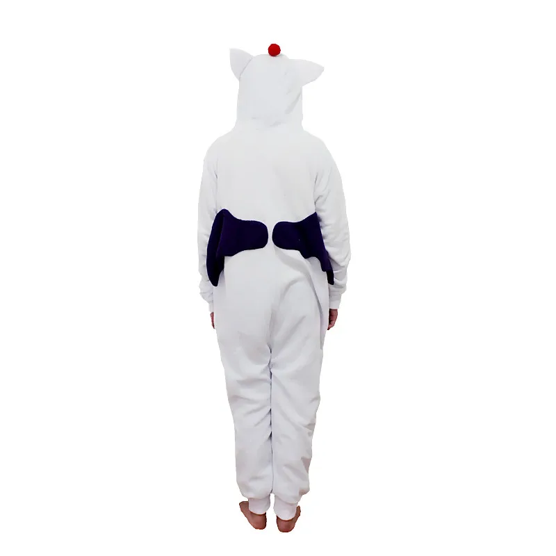 Moogle Children's Cartoon Kigurumi Kids Onesies Pajamas Final Fantasy Cosplay Costume for Halloween Carnival Party