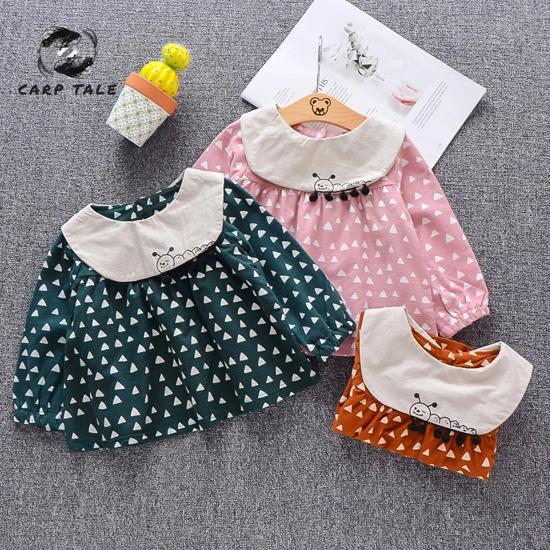 

Girls spring long-sleeved dress Korean version of the cotton dress 2019 fashion cute children spring dress baby girl dresses
