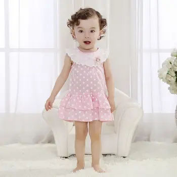 

2016 Brand New Baby Girls Summer Sleeveless Dress Kids Clothes Beautiful Children Dress Princess Party Dresses for Girls