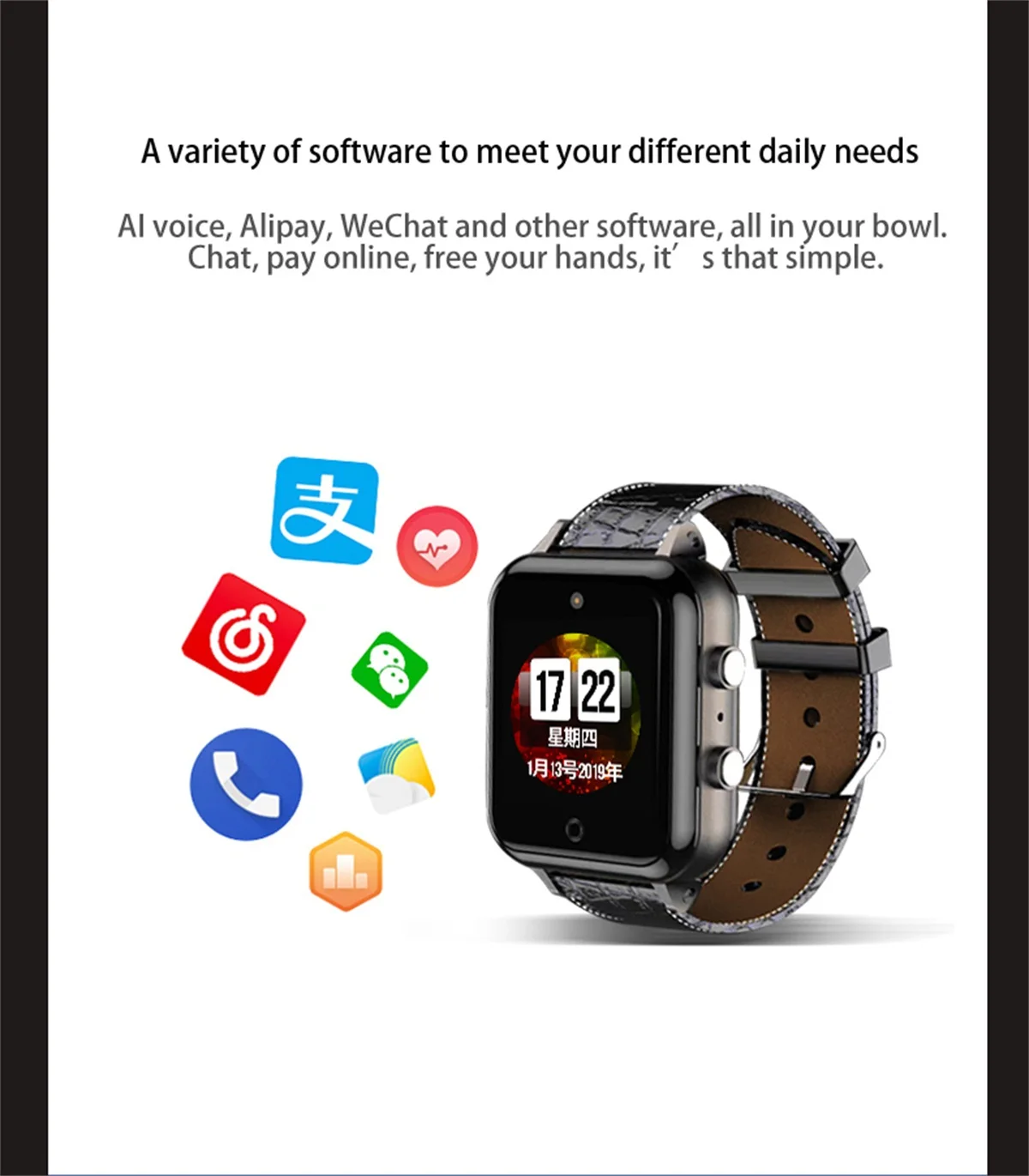 M5 smartwatch Phone Qualcomm 210 MSM8909 4G LTE smart watch 1.54 inch IPS screen heart rate blood pressure health monitor M