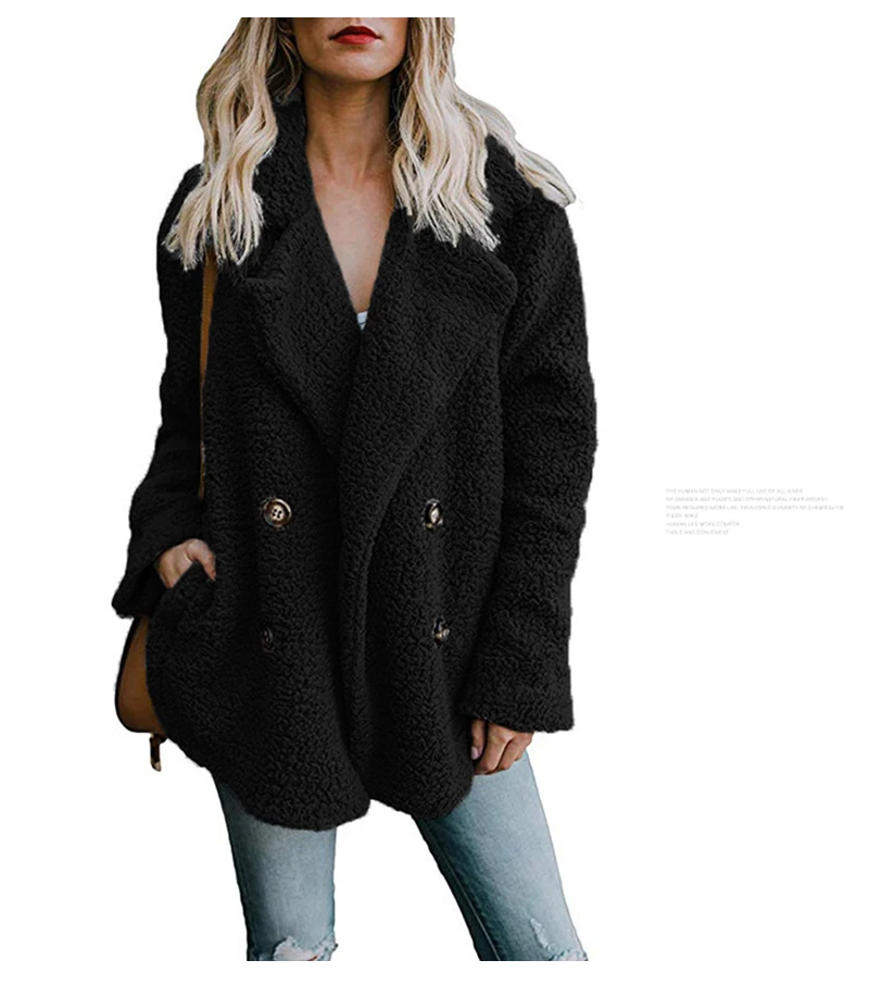 Warm Winter Coat Women Faux Fur Fleece Jacket Casual Woman Long Sleeve Overcoat Fourrure Femme 2018 Plus Size Coats And Jackets (10)